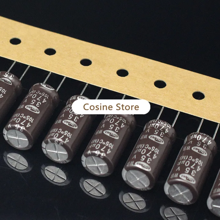 30 шт./лот двухконтактный электролитический оригинальный импортный конденсатор