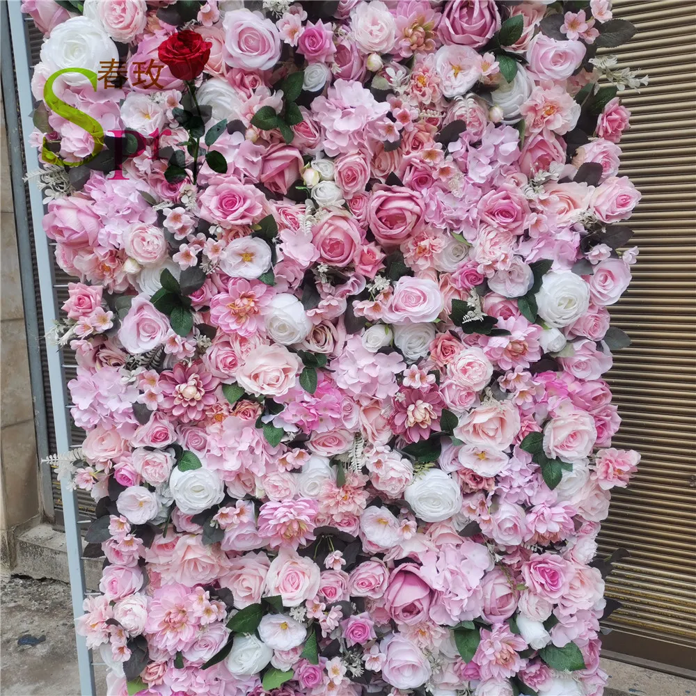 Лидер продаж рулонная ткань для задней панели ярко-розовая шелковая Цветочная