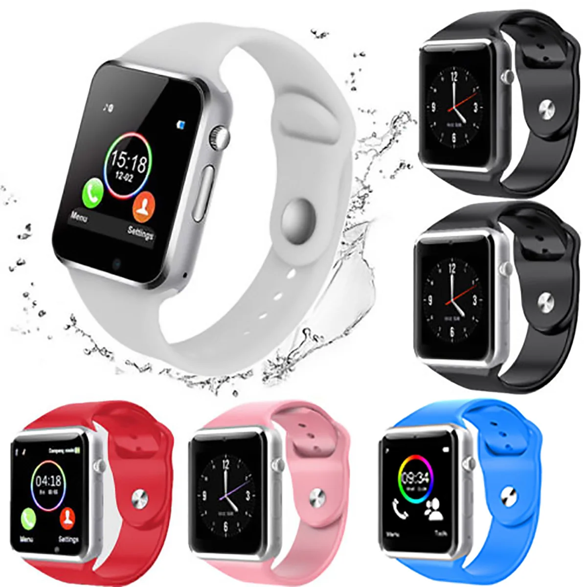 Умные часы A1 с камерой, сенсорным экраном, поддержкой SIM, Bluetooth, умные часы, водонепроницаемые, спортивные, с шагомером, для Android, iOS