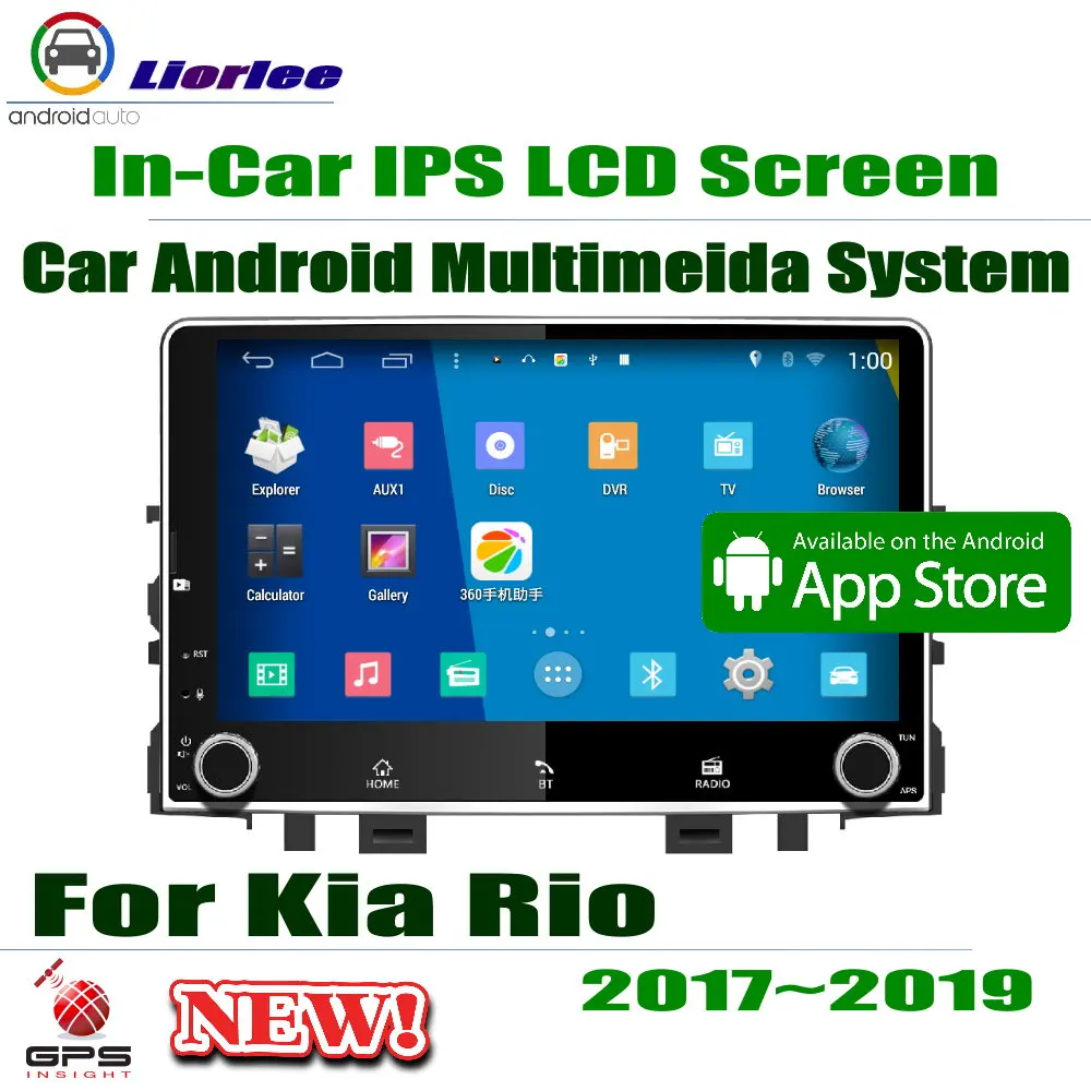 

9" HD 1080P IPS LCD Screen Android 8 Core For Kia Rio (YB) 2017-2019 Car Radio BT 3G/4G WIFI AUX USB GPS Navi Multimedia