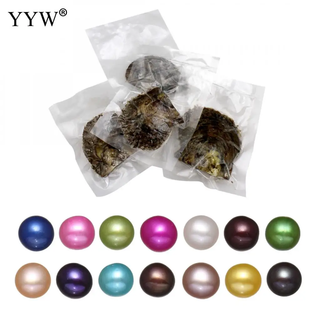 

Akoya Cultured Sea Pearls Bead Oyster Beads Akoya Cultured Pearls Potato blue 7-8mm One pearl oyster with one pearl Jewelry DIY