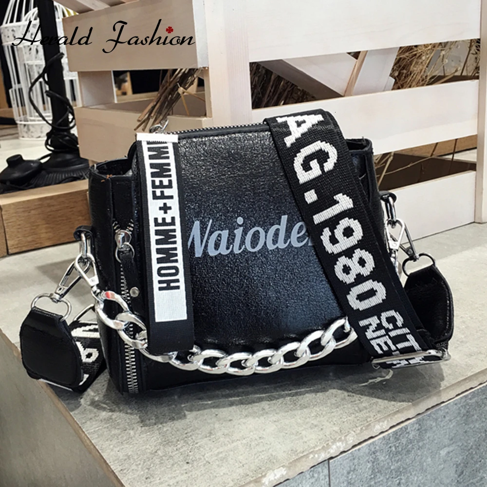 Модная женская сумка через плечо с надписью мессенджер на Повседневная стильная