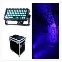 1pcs with case waterproof wall wash city color light dmx512 narrow beam angle 48x15w 5in1 outdoor led rgbwa wall washer light