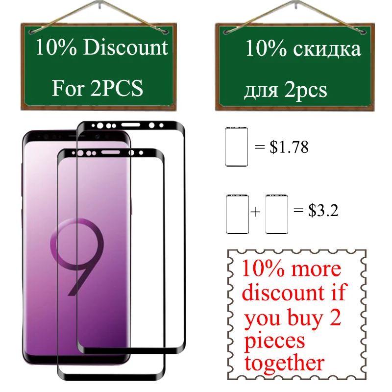 Для samsung galaxy S9 Plus закаленное стекло samsyng sumsung S8 Защитная пленка для экрана galax S 8 S9Plus защитная пленка tremp 3D armor sheet