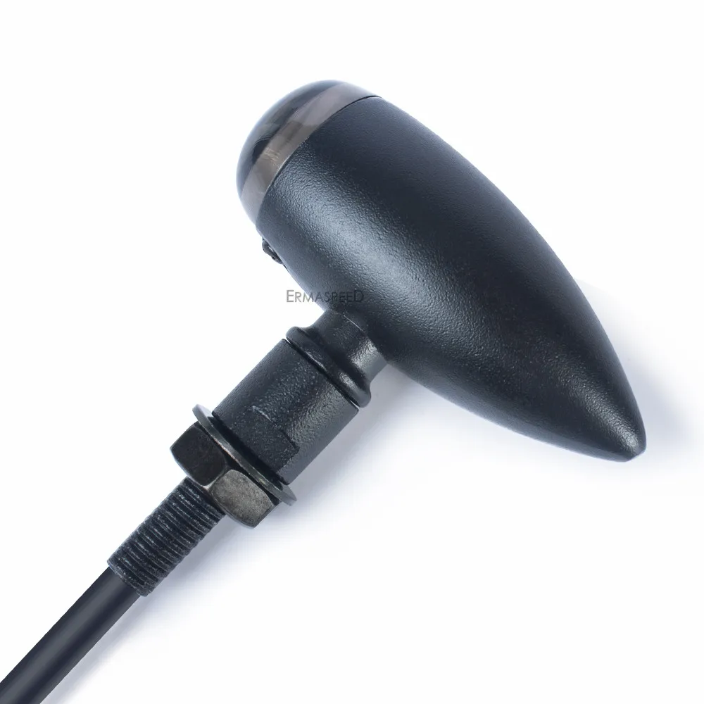 Светильник лы поворота для мотоцикла E Mark алюминиевая пуля с линзой дыма желтый