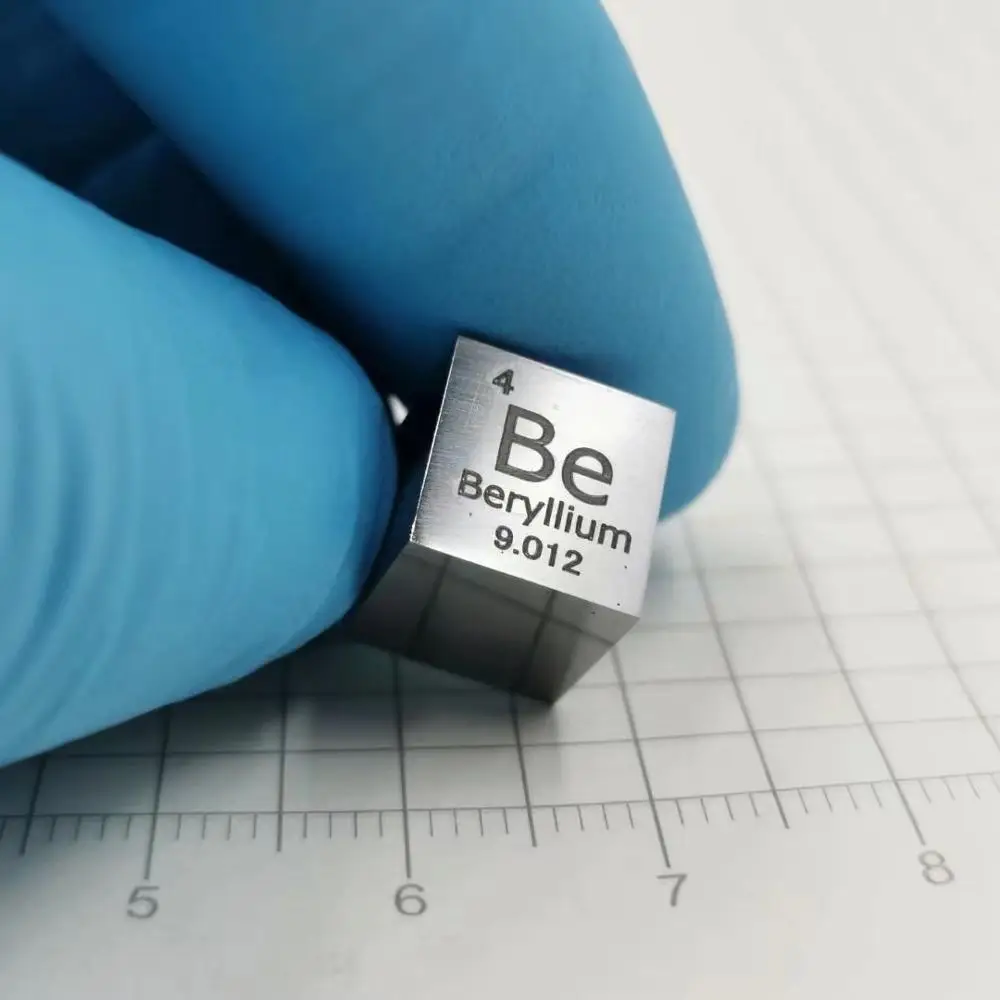 

High Purity 99.9 Pure Beryllium Be Carved Element Periodic Table 10mm Cube