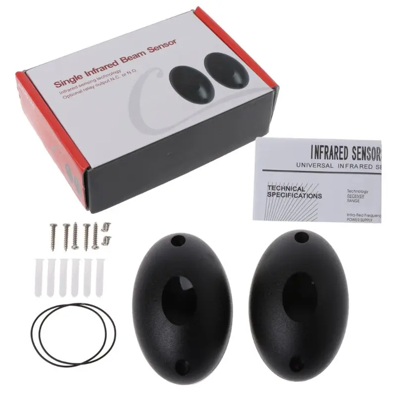 

12V or 24V Active Photoelectric Single one 1 infrared Beam Sensor Barrier Detector for Gate Door Window burglar Alarm E56B