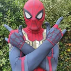 2021 г., костюм Spyboy железного цвета для косплея дома, лайкра, спандекс, лайкра, костюм на Хэллоуин, супергерой No Way Home зентай, боди для взрослых и детей