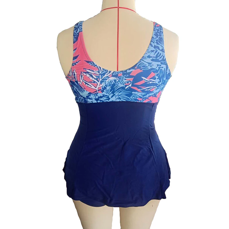 

Luren Plus Size Swimwear Swim Dress Swimwear Women Two Piece Sexy Swimsuit Skirt Padded Bra Tankini Female May Beachwear 2021