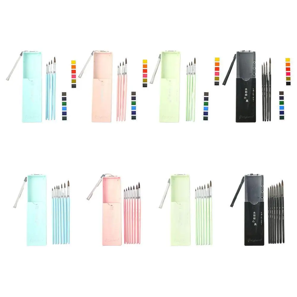 

Watercolor Paint Brushes Ink Set Soft Animal Hair Brush Supplies Drawing Pigment Gouache For Artist Art Paint Ink Calligrap E0V4