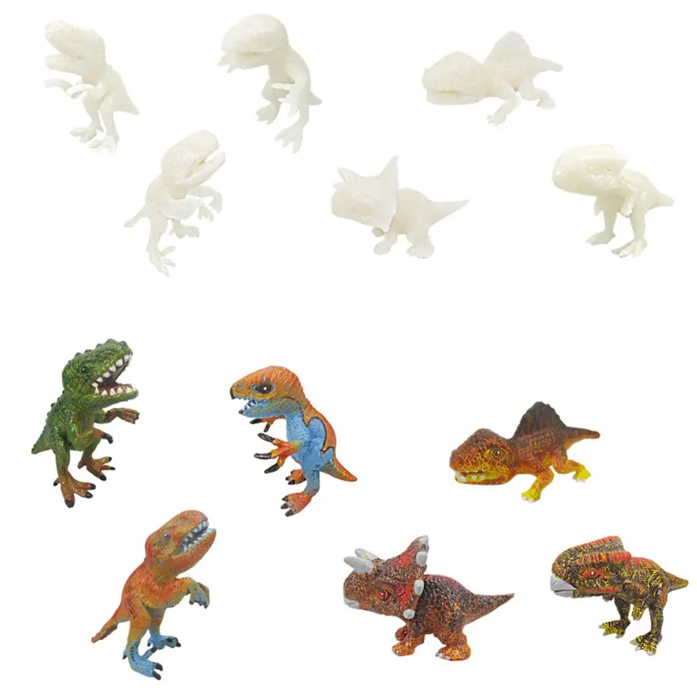 

47Pcs/Set Painting Figures Clear Texture Color Recognition Non-irritating Hand Painted Dinosaur Model Kit for Children