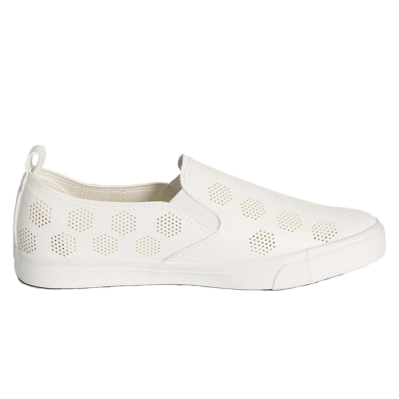 Женские Дышащие туфли с дырками на плоской подошве без застежки летние Осенние