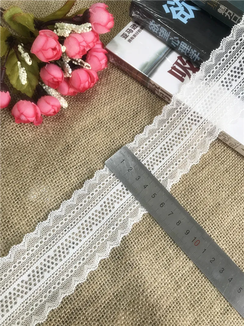 5-7 см S2067 белые, разноцветные эластичные кружевные ленты DIY для ткань для пошива платья и украшения дома кружевные ткани