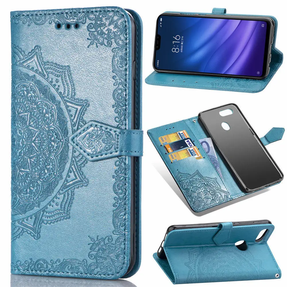 Роскошный чехол для Xiaomi Mi 9 se 9T Pro 8 Lite с тиснением мандалы из искусственной кожи