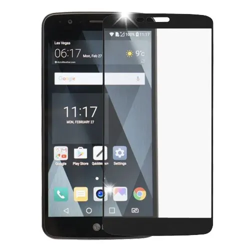 Полное закаленное стекло для LG Stylus 3 M400 DK защита экрана на K10 Pro Cas для LG Stylo 3 Защитная пленка для телефона 2.5D 9H - Цвет: Black