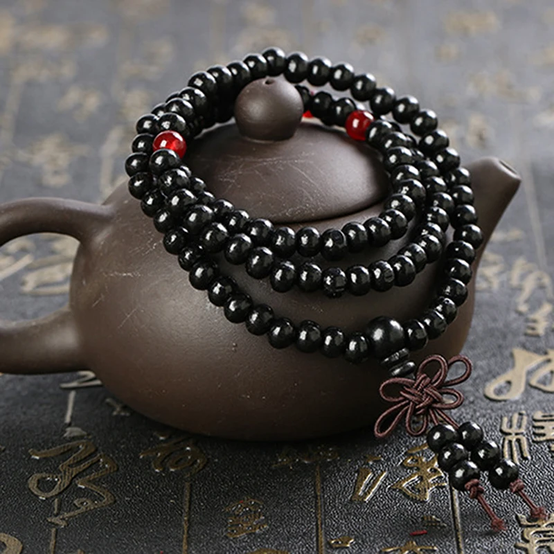

6/8mm Natural Sandalwood Buddhist Buddha Meditation Beads Bracelet For Women Men Prayer Bead Rosary Hanging Decoration