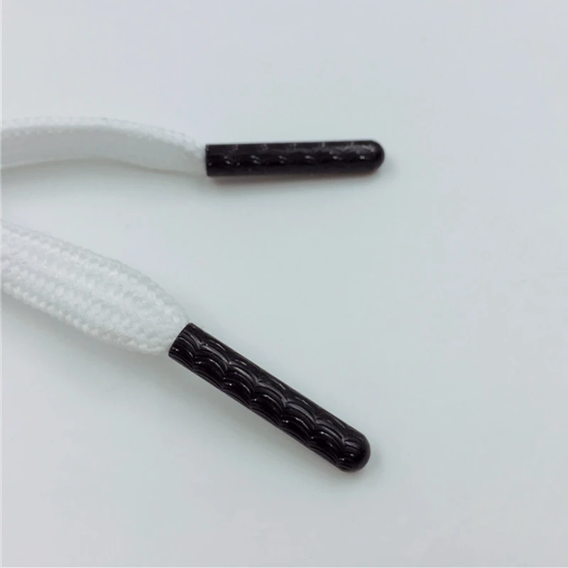Coolstring 4mm*22mm 100Pcs/25sets End Of Shoestrings Hoodie Ropes Tips Highlight Sneaker Shoelaces Golden Black Metal Aglets
