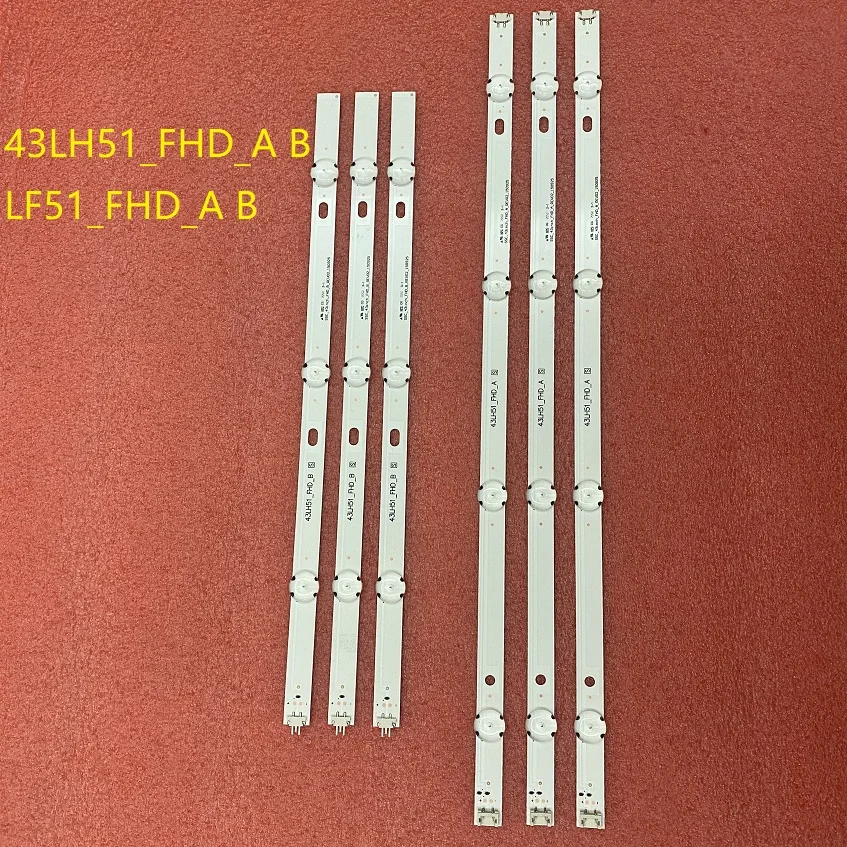 6 шт. светодиодный бар для LG 43LH513V 43LH590V 43LF510V 43LF5100 43LH5100 43LH5700 43LH570A 43LH520V 43LH590 43LJ515V 43LH510V
