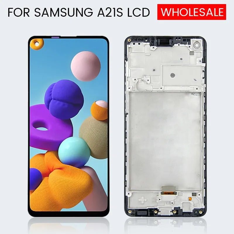 

100%Test 6.5'' For Samsung Galaxy A21s Display Touch Screen Digitizer A217 LCD Assembly With Frame