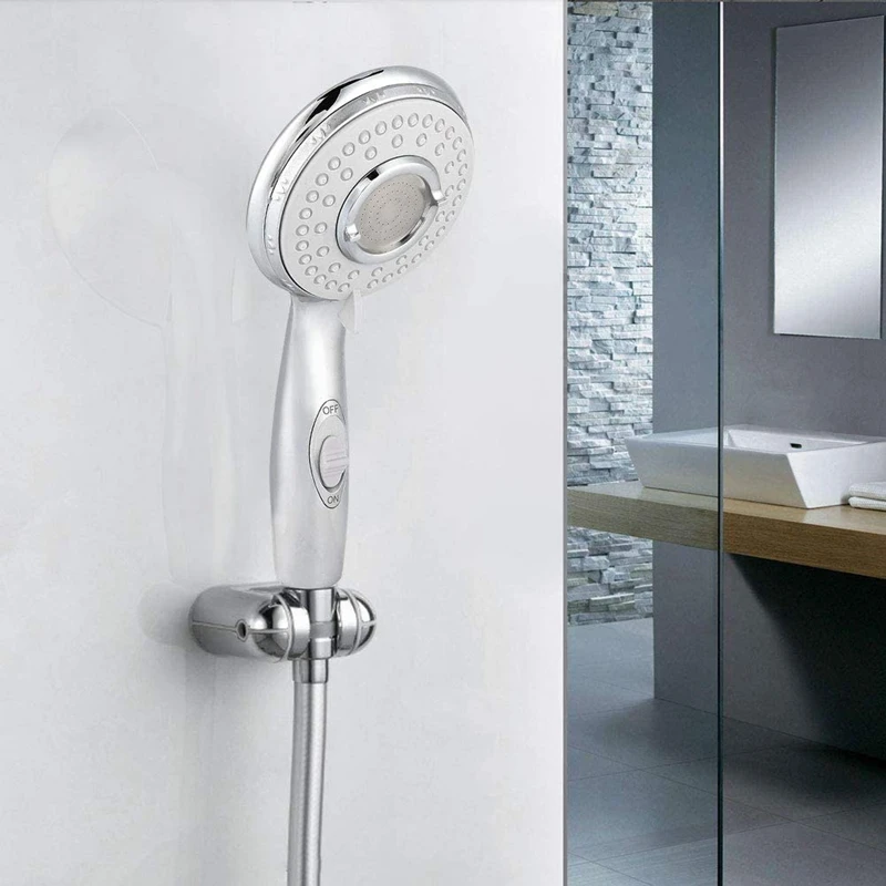

Shower Head High-Pressure Hand-Held Shower Head Switch Shower Head 5 Adjustment Modes Household Bathroom Shower Head