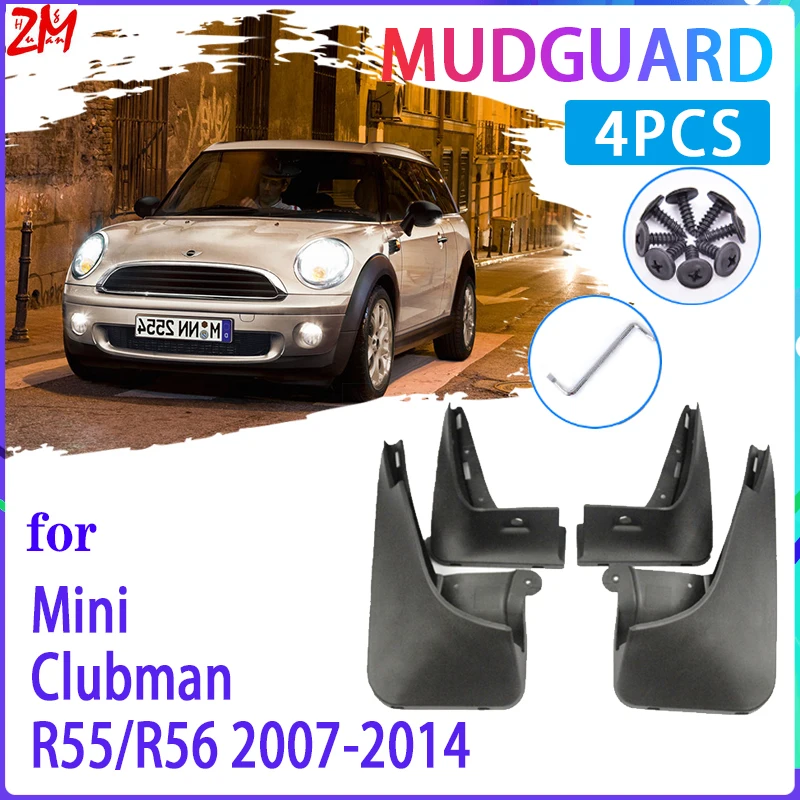Car Mud Flaps for Mini Cooper Clubman R55 R56 2007~2014 2008 2009 2010 Mudguard Splash Guards Fender Mudflaps Auto Accessories | Автомобили
