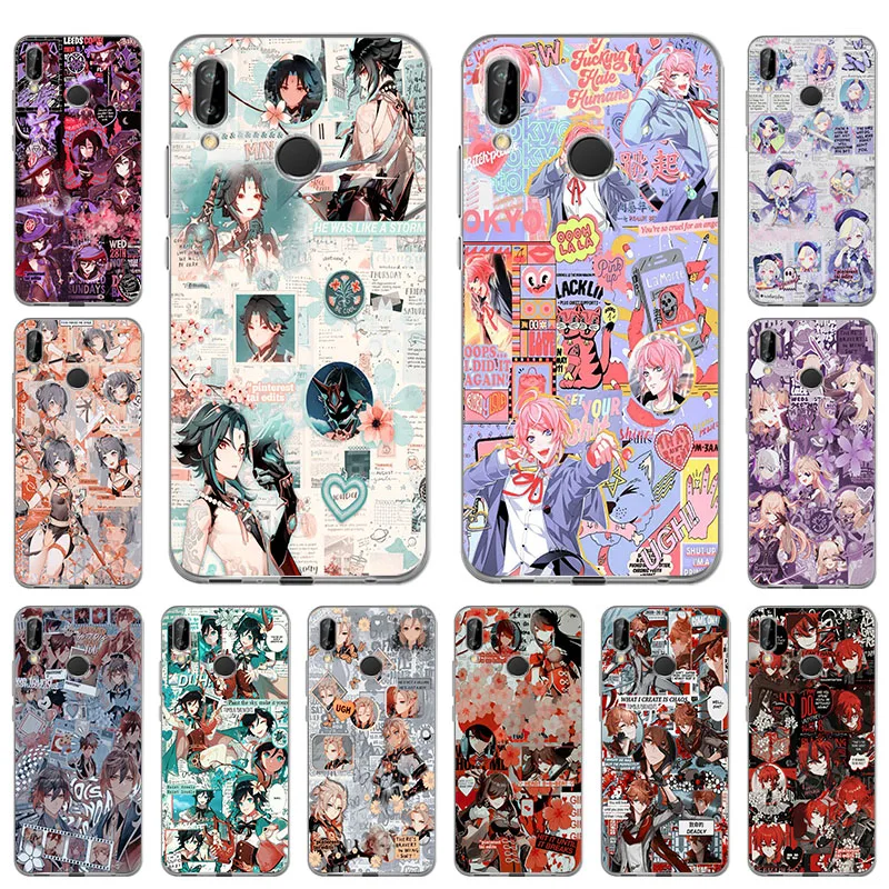 

Genshin Impact Anime Soft TPU Phone Case for Huawei Honor 9S 9A 9C 30 20 Pro 8X 9X Lite 8S Y5P Y7A Y8P Y7P Y6P Y7A P-smart Cover