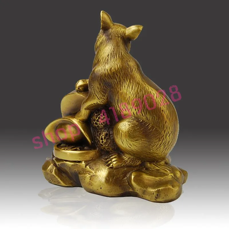 

Pure copper money mouse ornaments, exquisite crafts, decorations, collectibles gifts