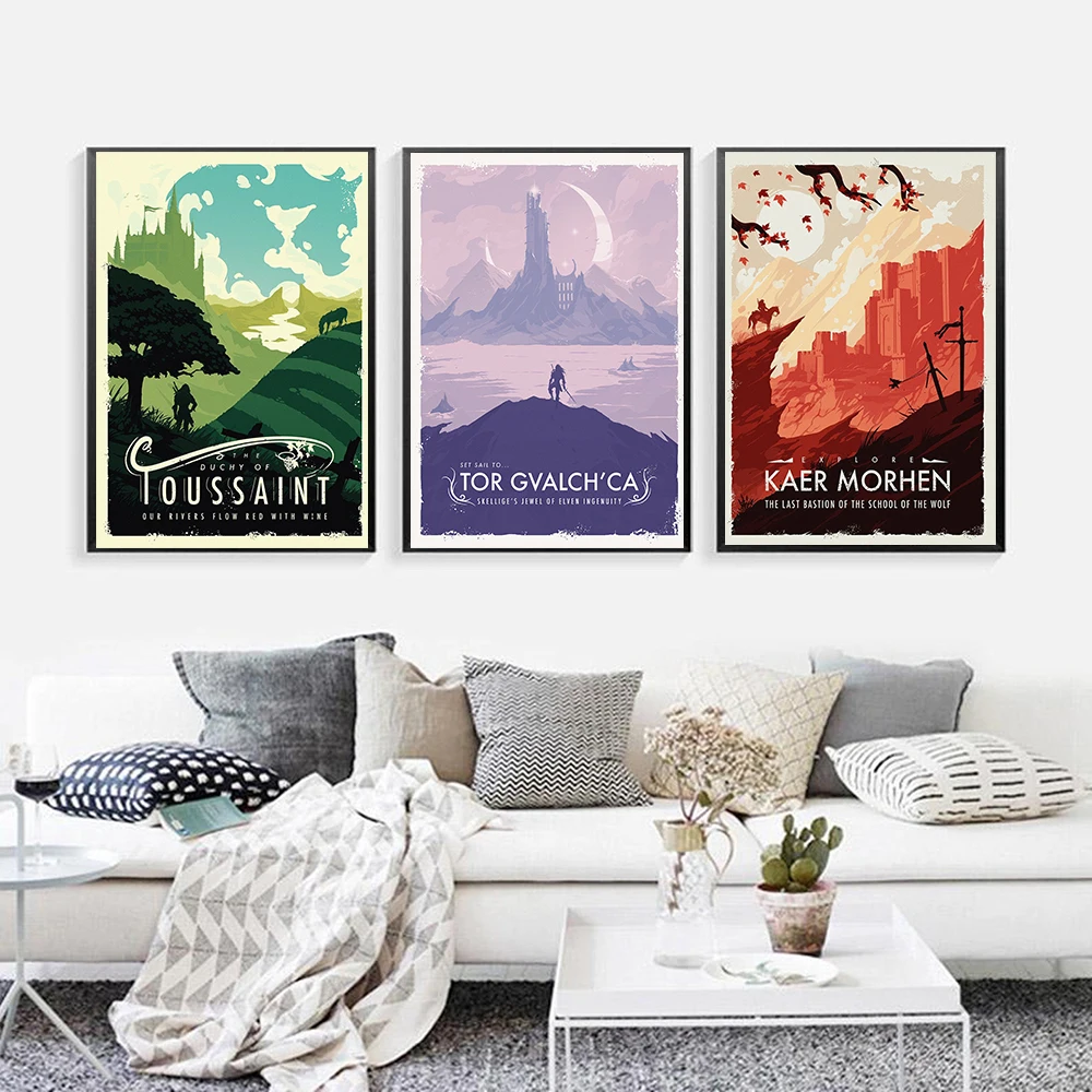 

Classic Video Game Retro Poster Vintage Minimalist Wall Decor Good Quality Printed Canvas Painting Home Room Art Wall Posters