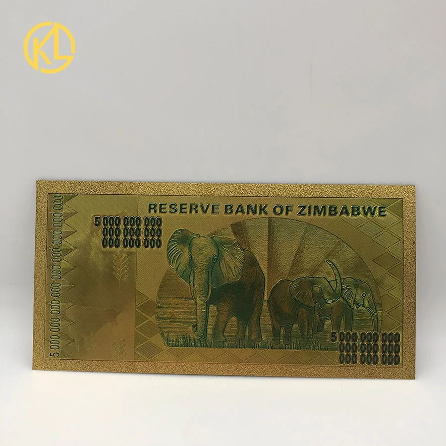 1200 шт для коробки сто трлн/куинтиллион долларов Zimbabwe Золотая банкнота в деревянной коробке с сертификатами