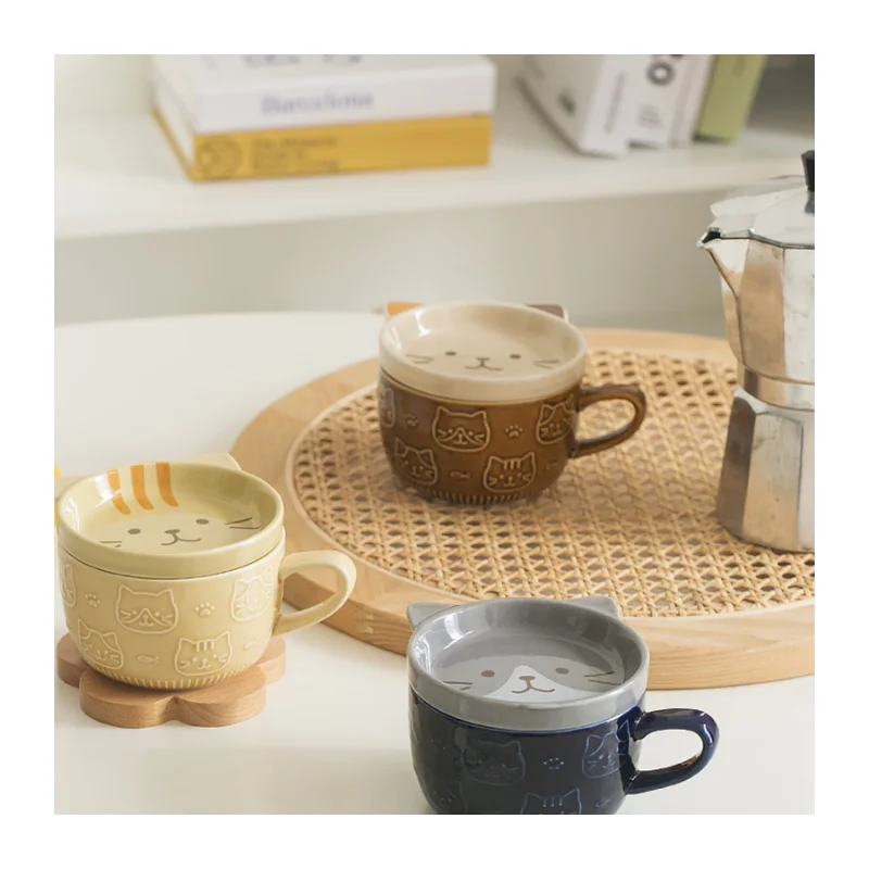 

Кружка Ручной Работы, керамическая фарфоровая кофейная чашка с ручкой, портативные чашки для завтрака, термостойкие кавайные кружки, чашки для кафе, винтажные C