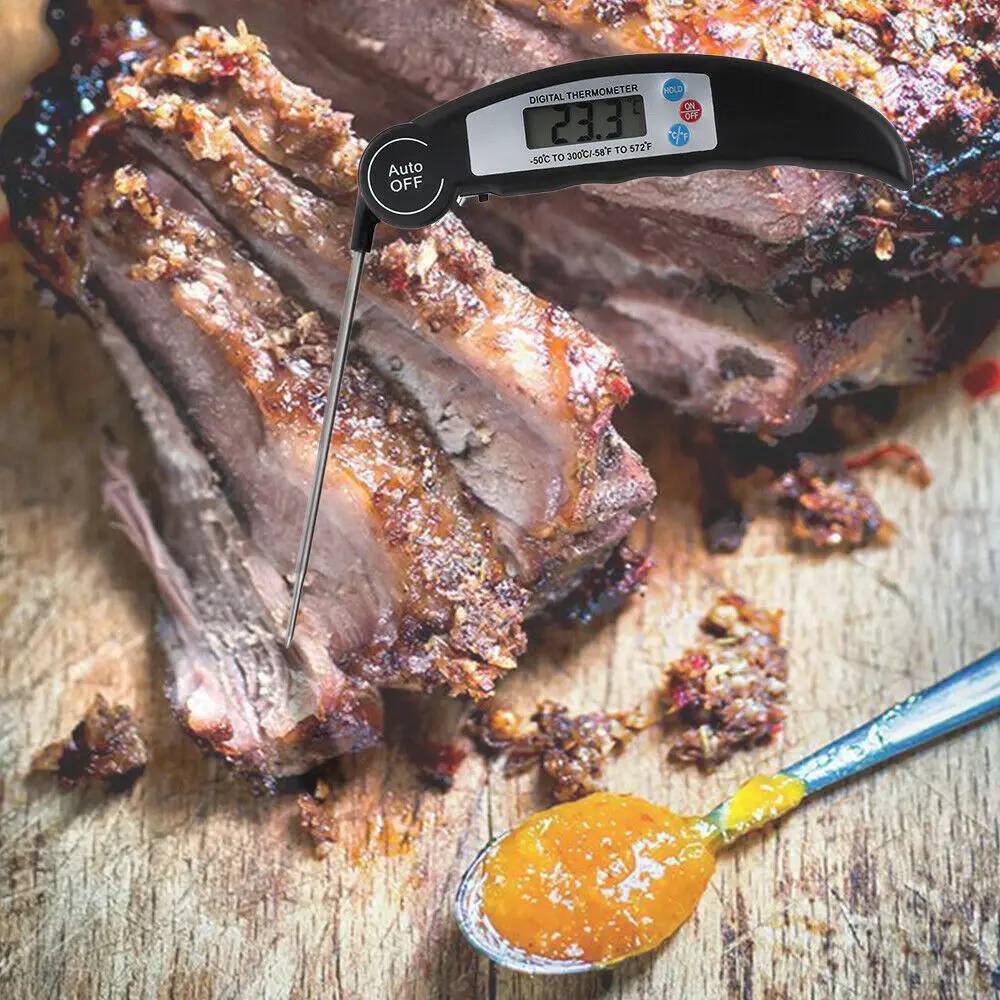 

Digital Food Thermometer LCD Meat Probe Kitchen Cooking BBQ Turkey Milk Water
