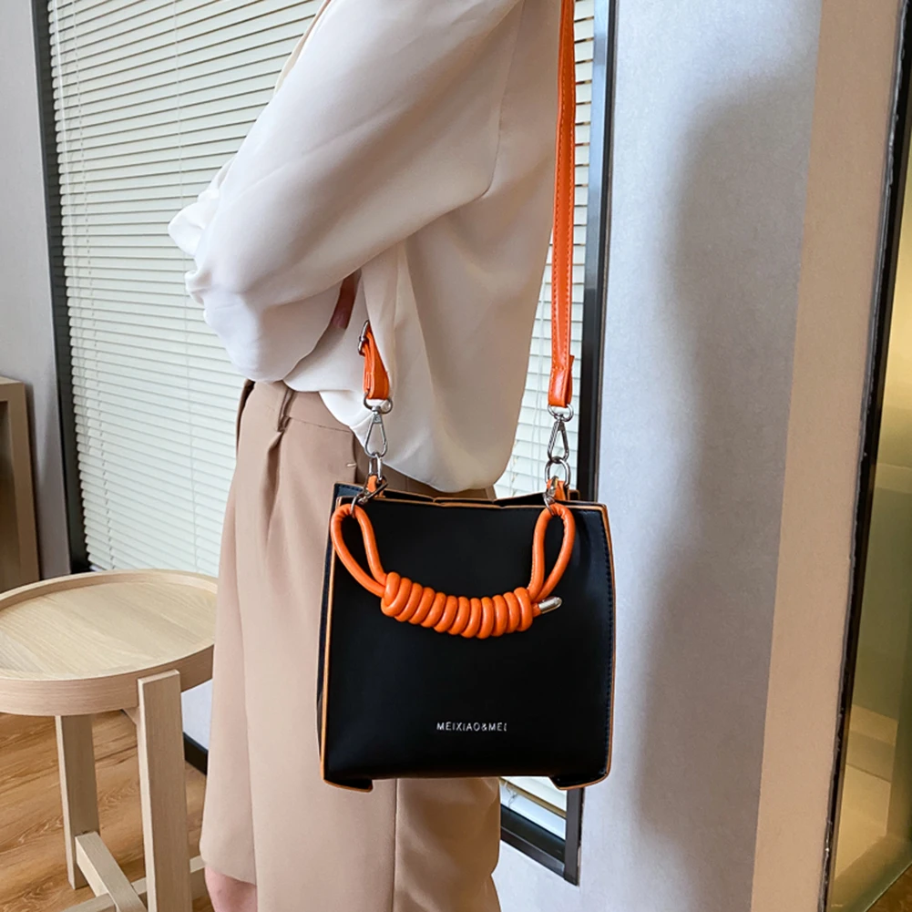 

Женская сумка через плечо из искусственной кожи с телефонной линией, Простая цветная сумка через плечо, модная Изысканная сумка для покупок