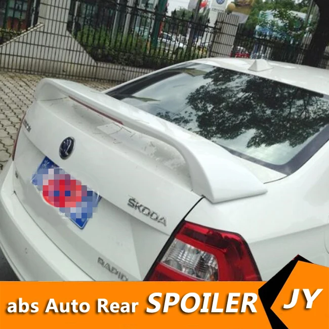 Спойлер для Skoda Rapid 2012-2016 спойлер высокого качества из АБС-пластика цветной задний