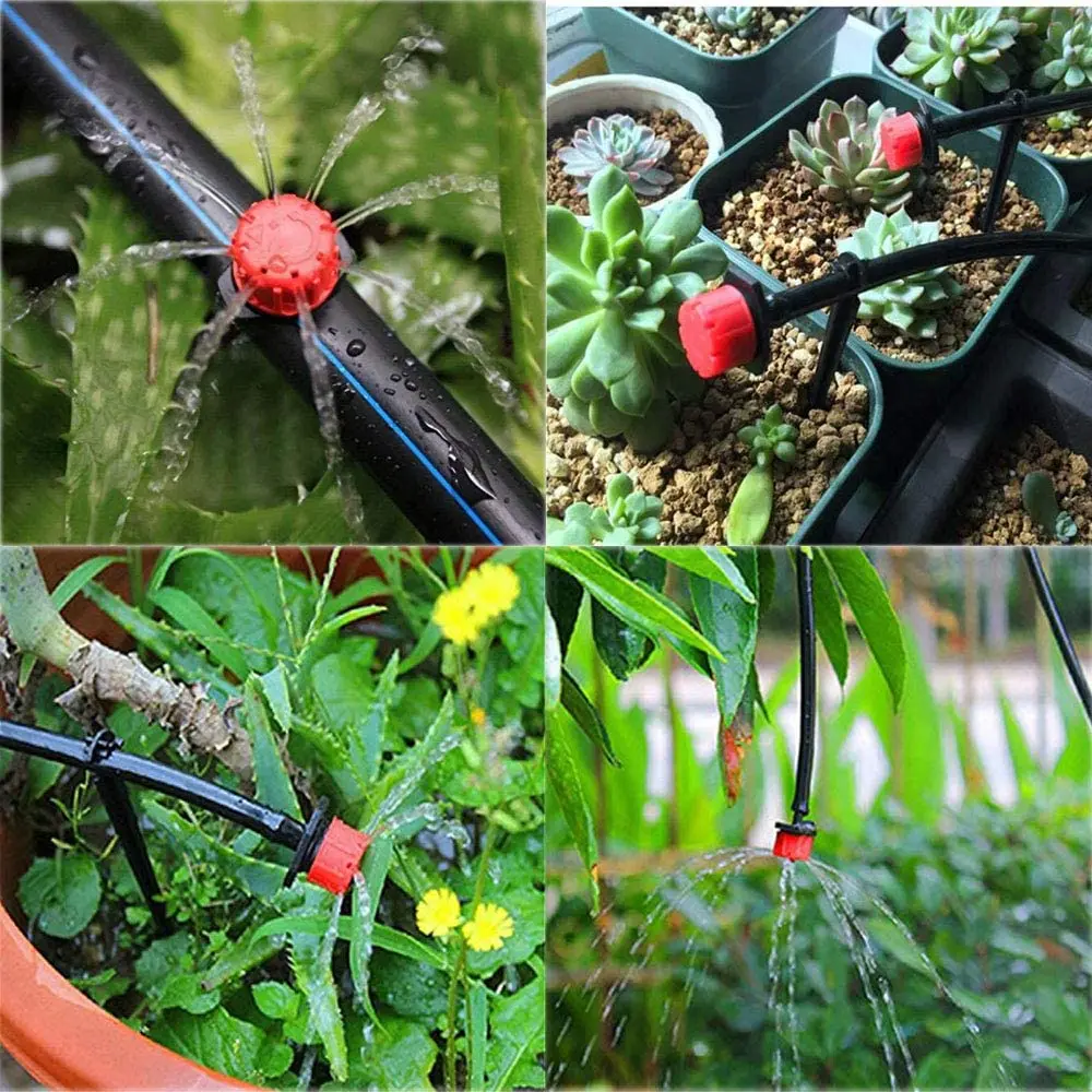 

100-800pcs Garden Sprinkler 360 Degree Adjustable Irrigation Drippers Sprinklers 1/4 Inch Emitters Drip for Watering System