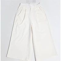 mens wide leg pants spring and autumn new casual pure color yamamoto style lovers with loose large size wide leg pants