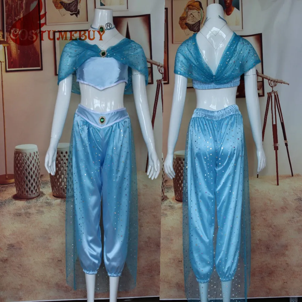 

CostumeBuy Aladdin Jasmine Princess Cosplay Costume Adult Kids Fancy Party Suit L920