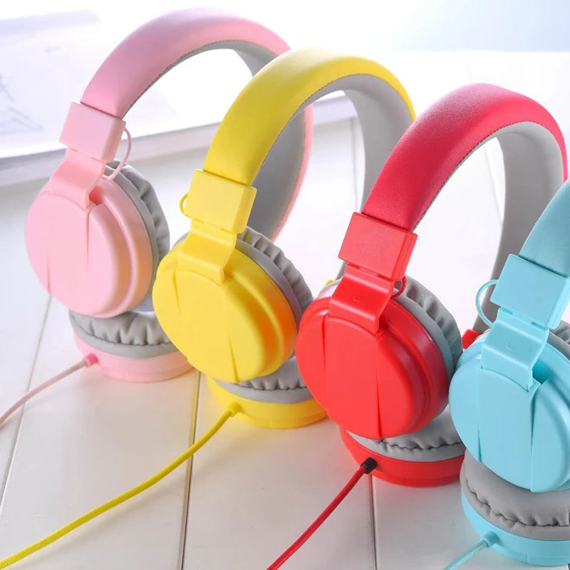 Детские наушники складные детские гарнитура с проводным управлением проводная