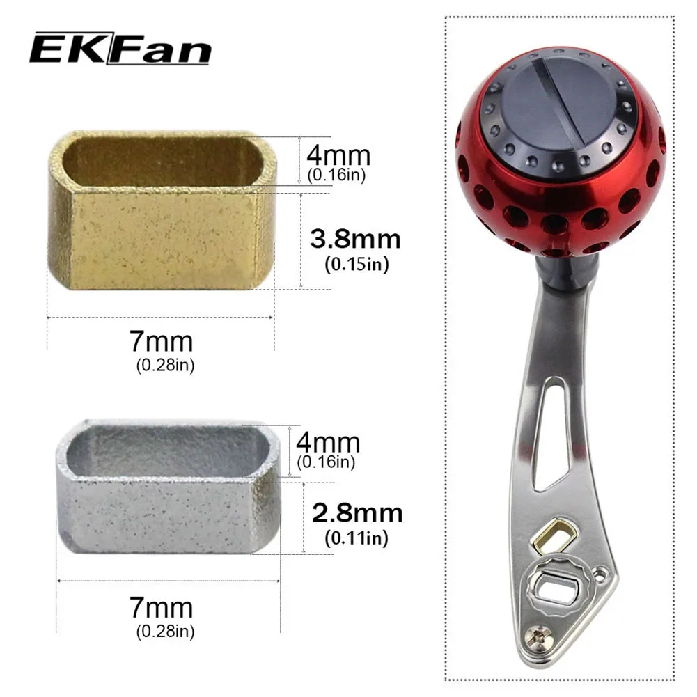 

7x4mm Fishing Reel Handle Tube Adapter Rocker Hole Sleeve Adapters Spacer Tool Rocker Hole Converter Silver/Gold Fishing Accs