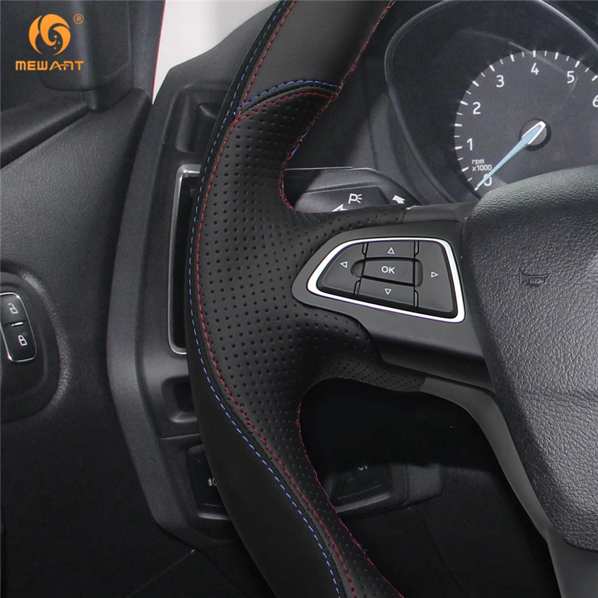 MEWANT черная кожаная замшевая искусственная кожа для Ford Focus 3 2015 2018 Kuga 2016 Escape