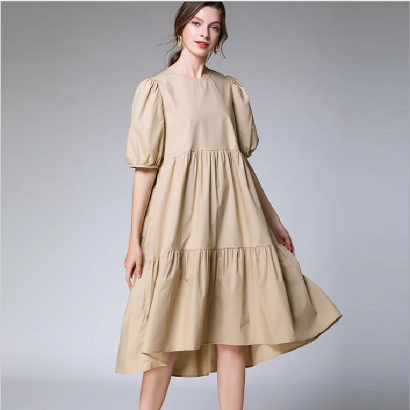 

Cotton Dress Women Summer Plus Size 2020 Casual Lady Fashion White Black Oversized Beach Dresses Female Dress 4XL