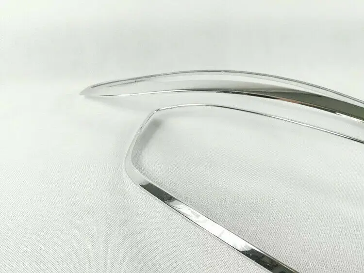 

2 PCS ABS Chrome Trim Front Head Light Lamp Cover For Renault Kadjar 2016-2018