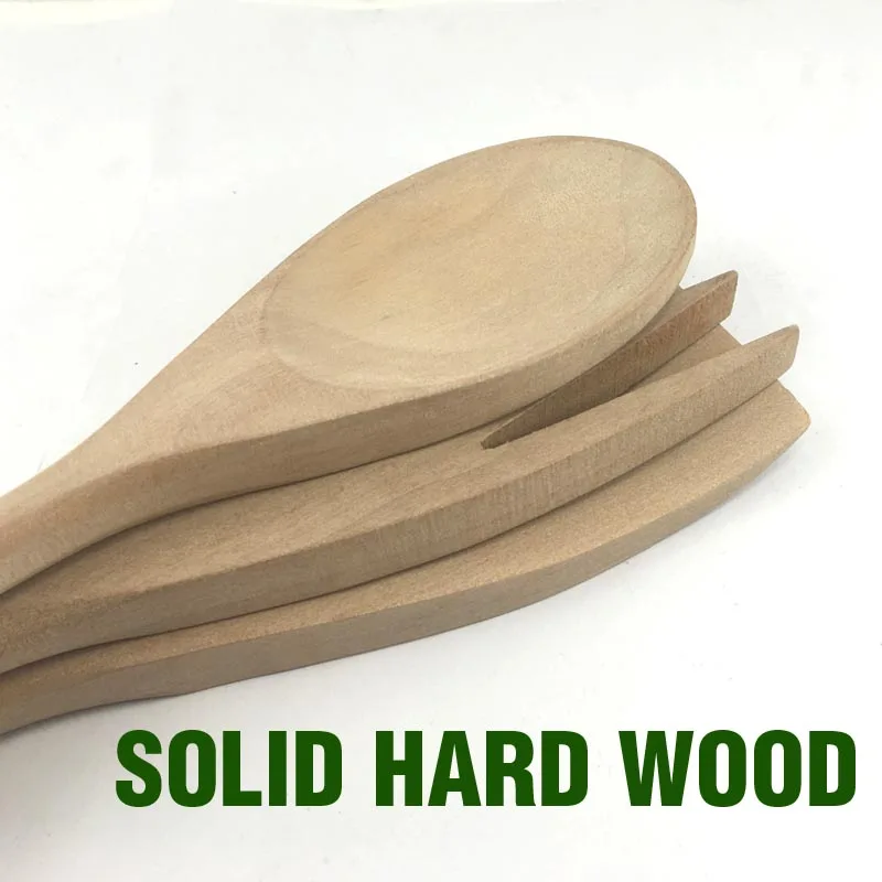 Wooden Kitchen Utensils Solid Wood Gadget Spoon Fork Turner Spatula Natural Kitchen Tools images - 6