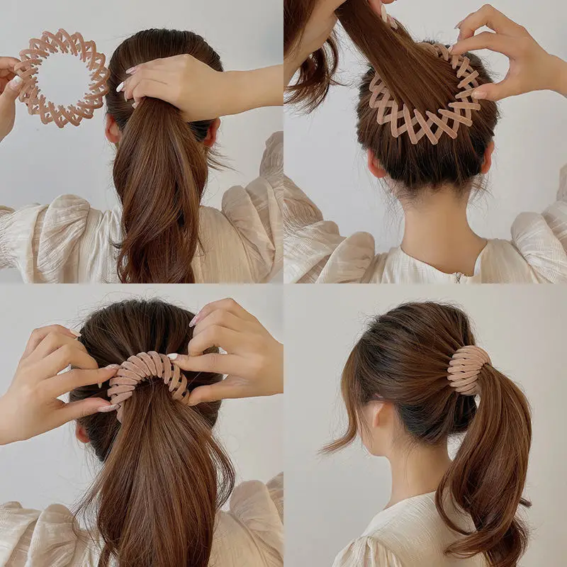 

Magic Hairpin Shark Clip DIY Hair Simple Hairpin Lazy Braider Tool Ponytail Hair Clips Women Headband Hair Styling Accessories