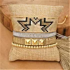 Браслет Go2boho MIYUKI для женщин, мексиканские мужские ювелирные изделия Pulseras Mujer Moda 2020, золотые браслеты из нержавеющей стали с бусинами