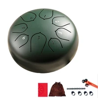 6 inch steel tongue drum 8 notes percussion instrument tank hang drum with drumsticks carrying bag percussion instruments