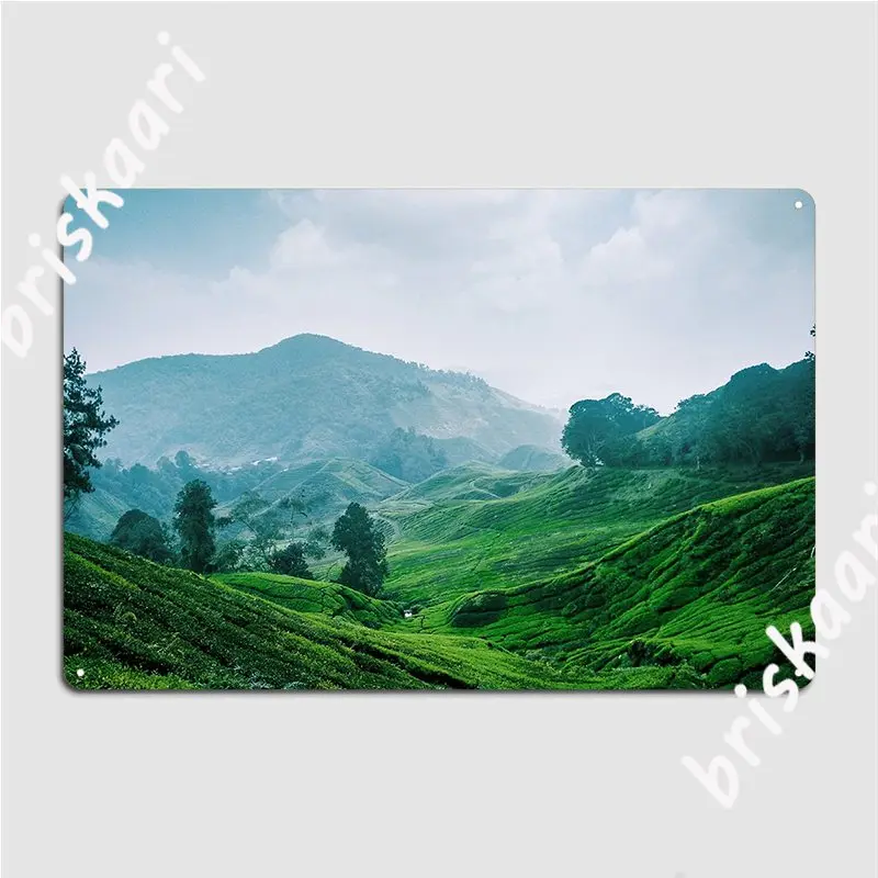

Чайная плантация, Малайзия. Металлический знак для дома, вечеринки, творчества, украшения гаража, оловянный плакат