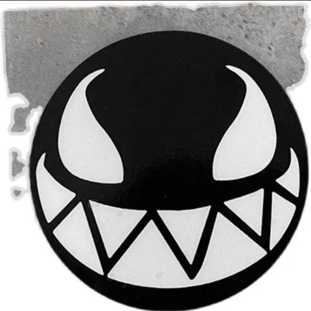 Виниловая наклейка с изображением смешного монстра ярких светоотражающих ядов