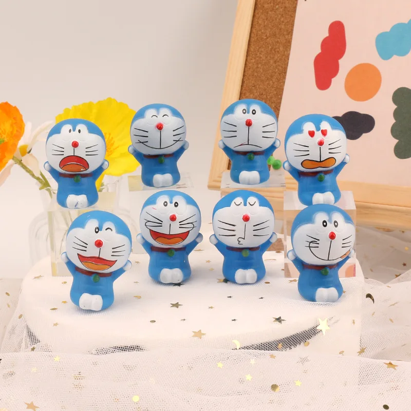 

8 Role Blue Fat Cat Doraemon Little Dingdang Cake Decoration Scene Decoration Ornaments