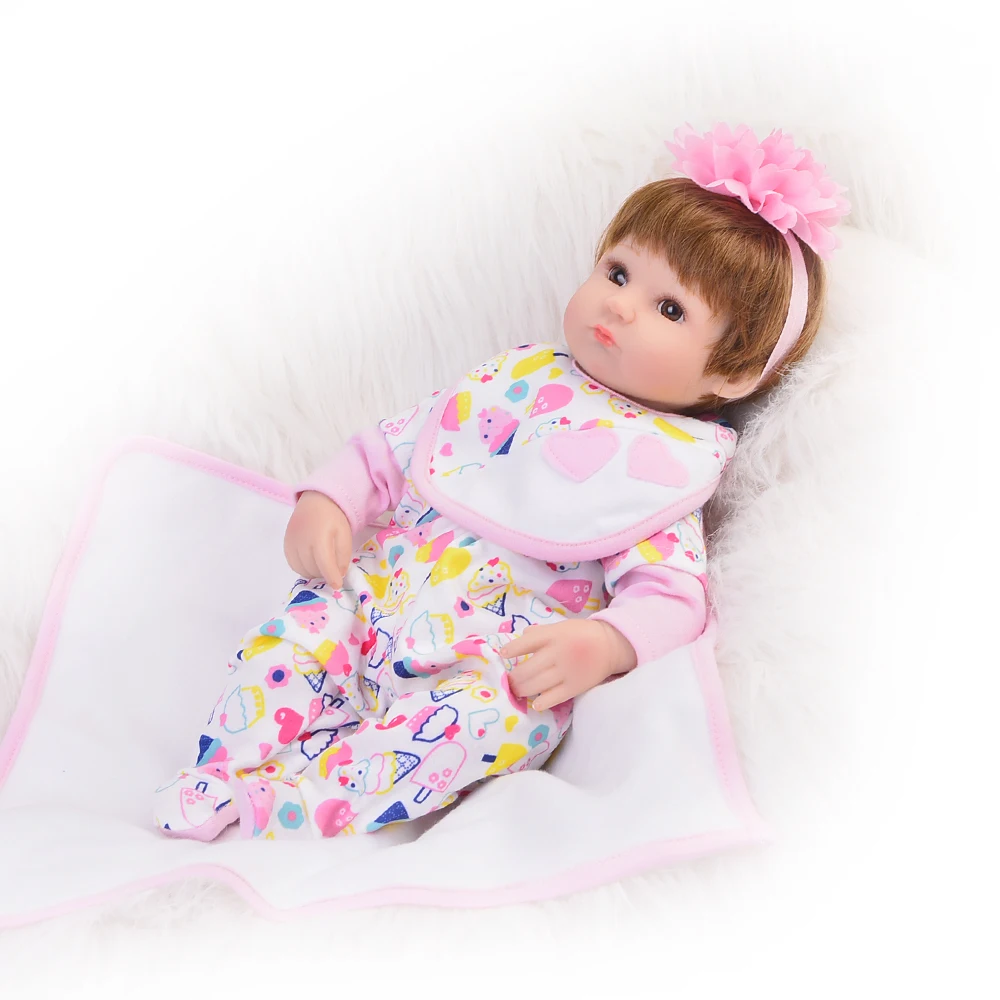 42 см 3/4 силиконовая кукла для новорожденных Нетоксичная bebe ручная работа игрушка