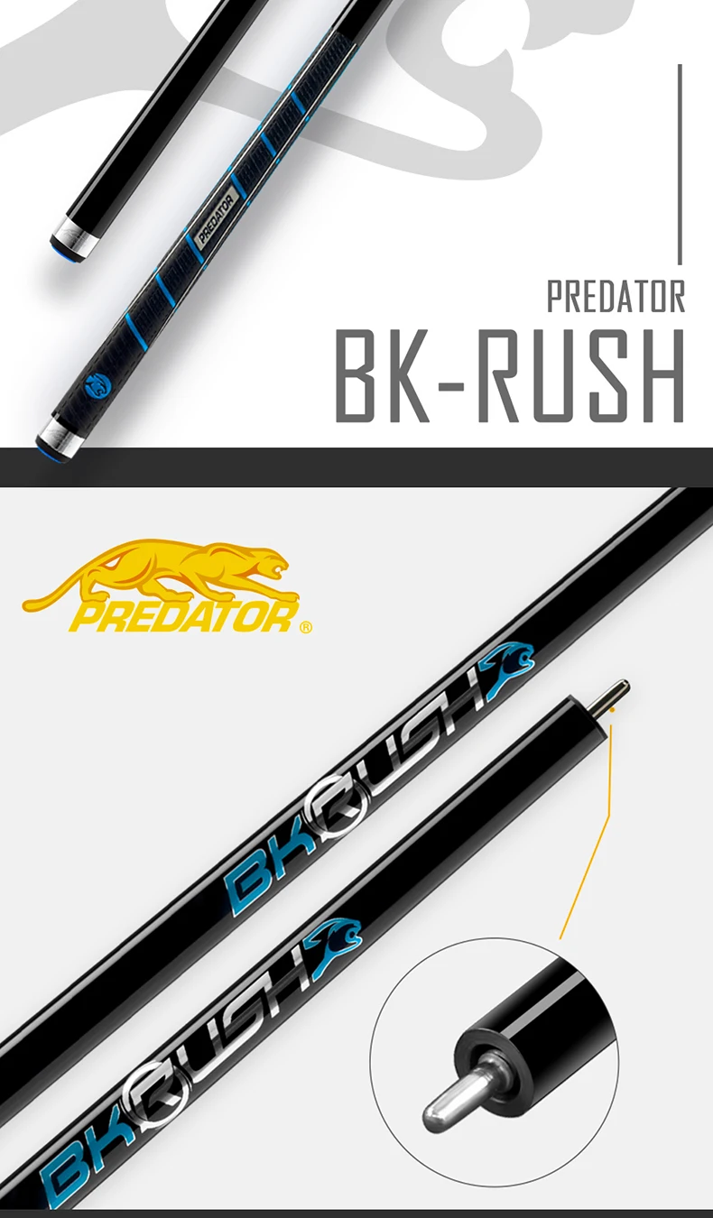 Официальный PREDATOR BK RUSH технология углеродного волокна бильярдный удар кий Профессиональный Teco Billar биток с отличными подарками